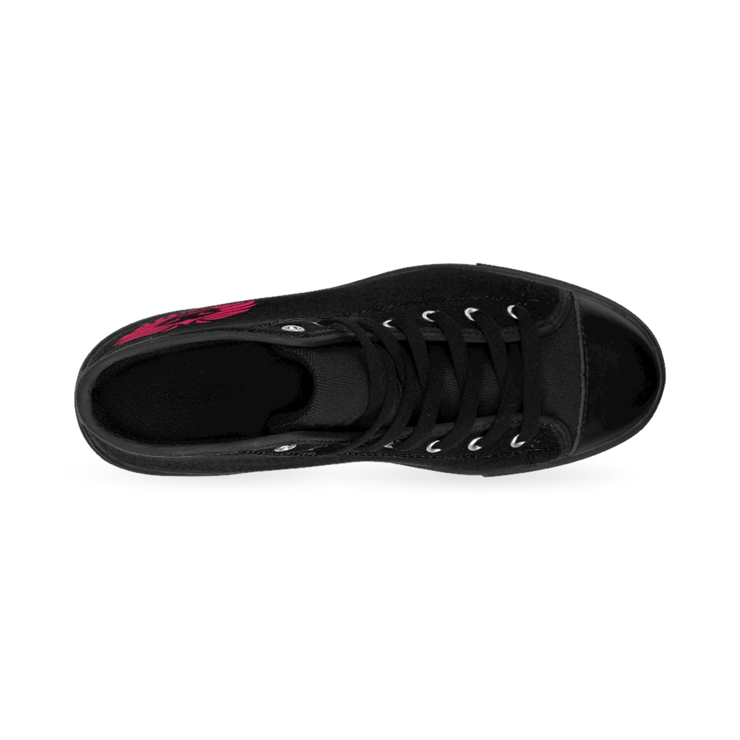 Princess  Lion on Black Women's Classic Sneakers