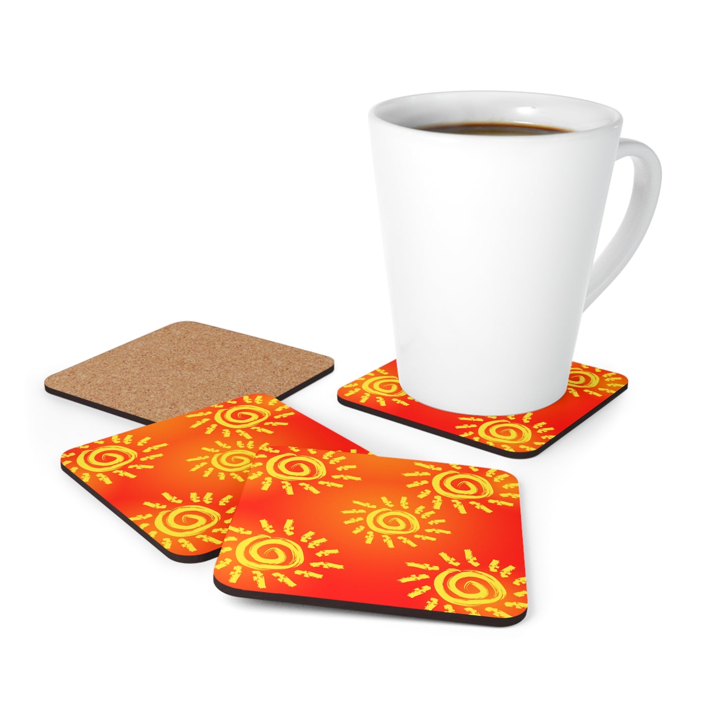 Sun Shine Corkwood Coaster Set