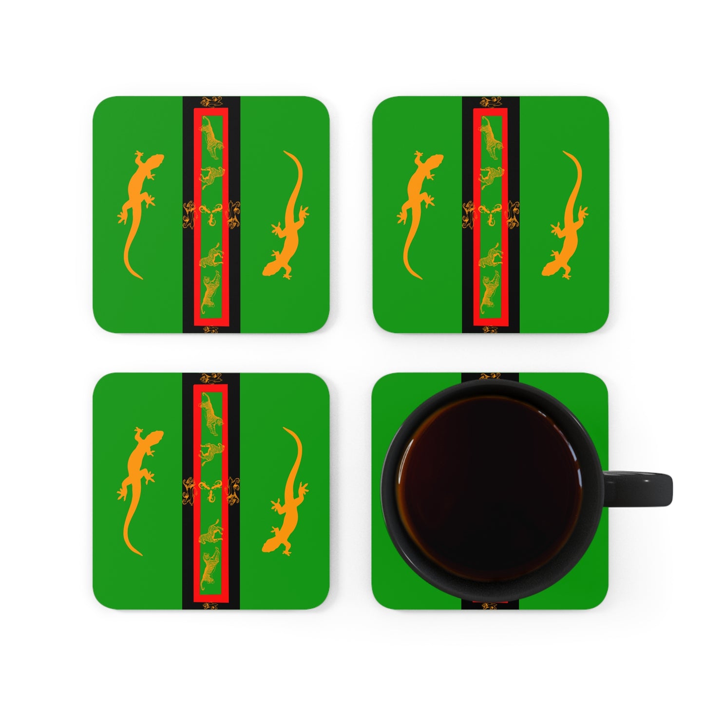 Continental Play Corkwood Coaster Set