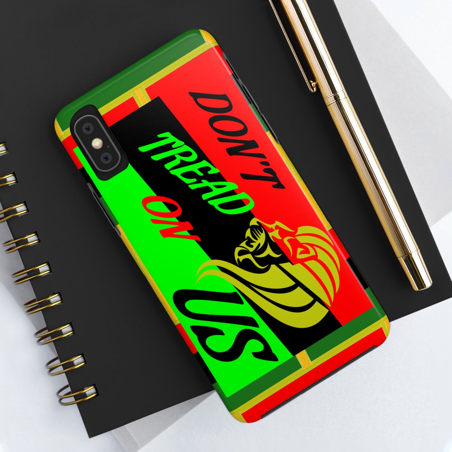 "Don't Tread On Us" African Diaspora Flag Tough Phone Cases, Case-Mate