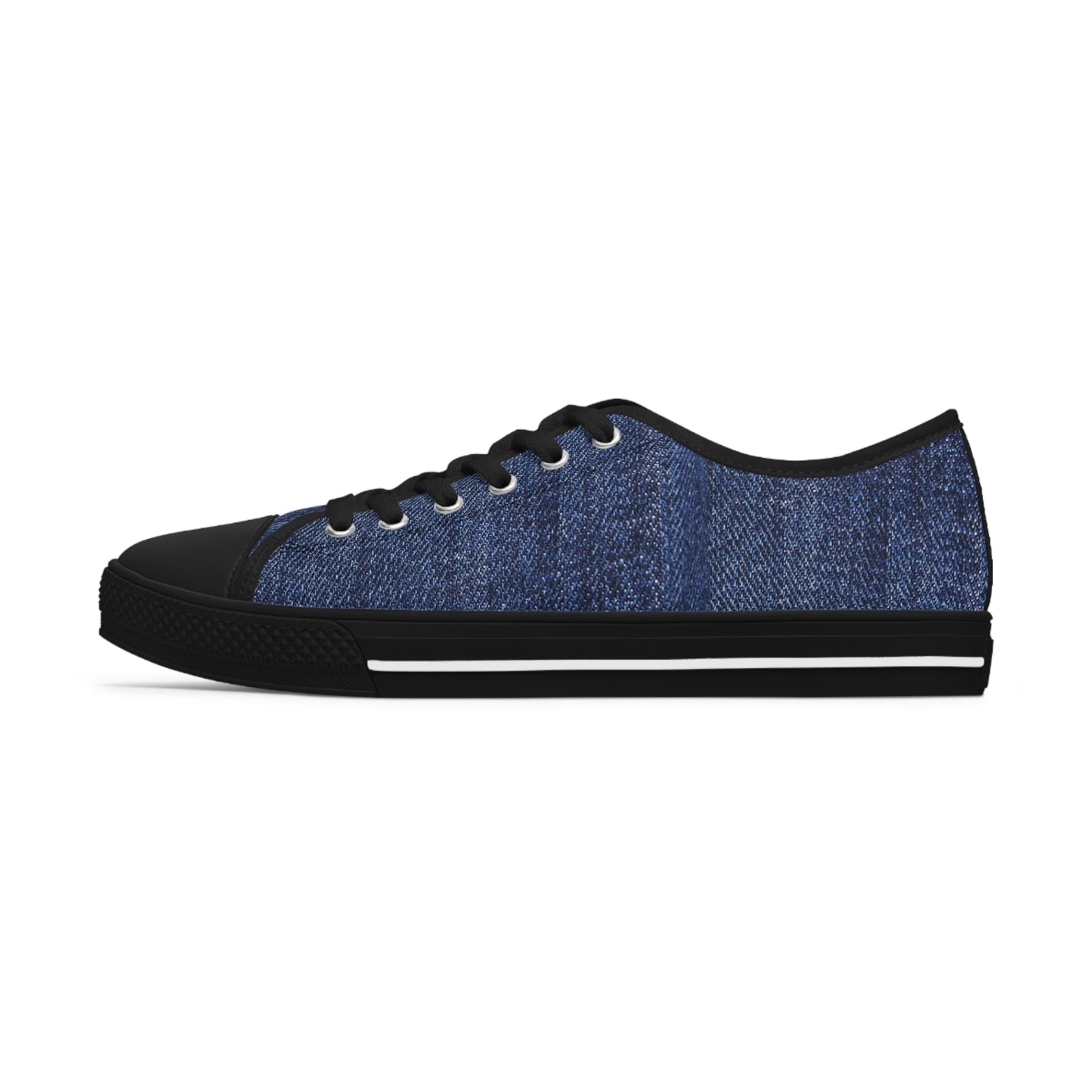 Blue Denim Style Women's Low Top Sneakers