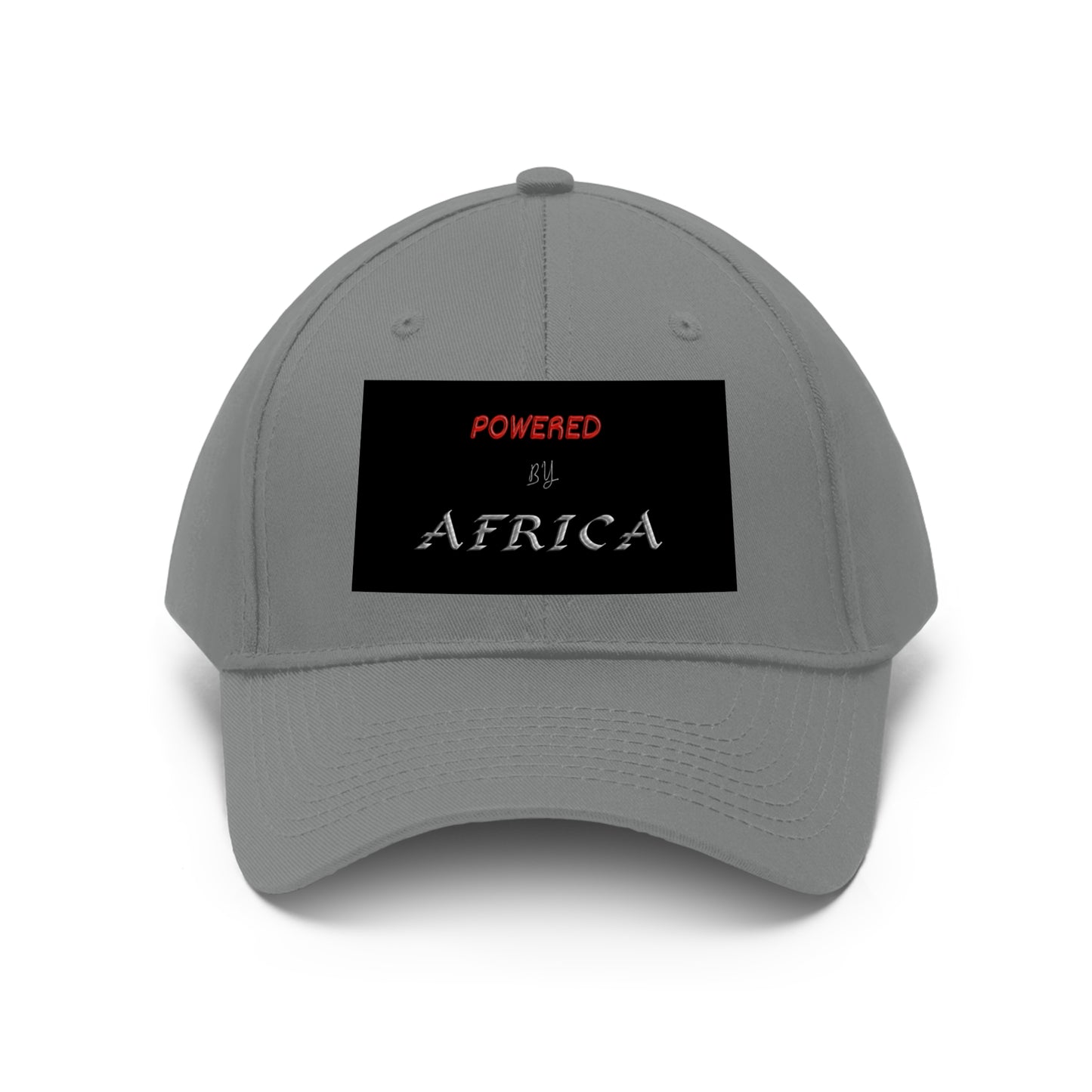 Powered By Africa  (EMBROIDERED ) Unisex Twill Hat