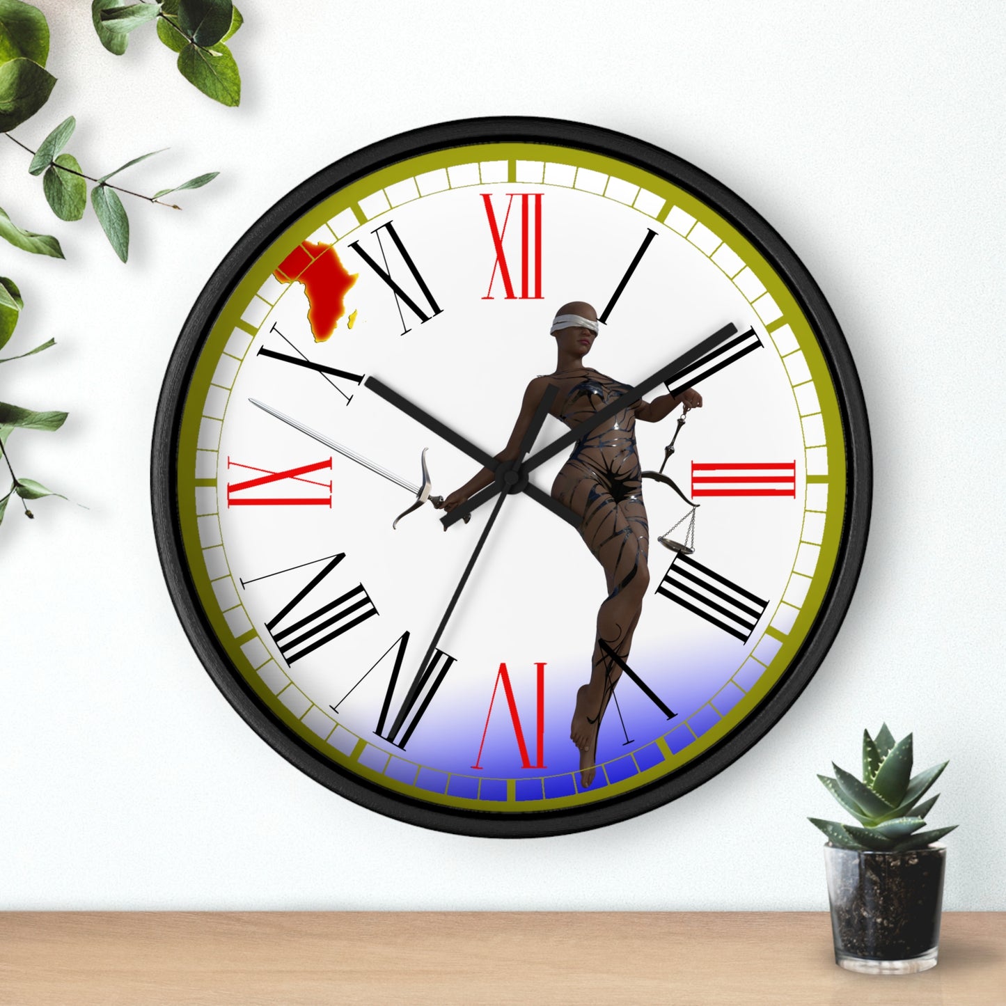 Lady Justice Wall clock