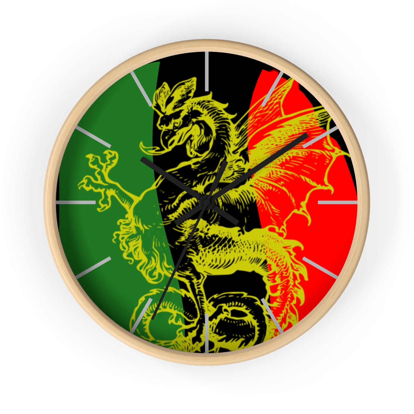 Pan African Flag Griffith Wall clock