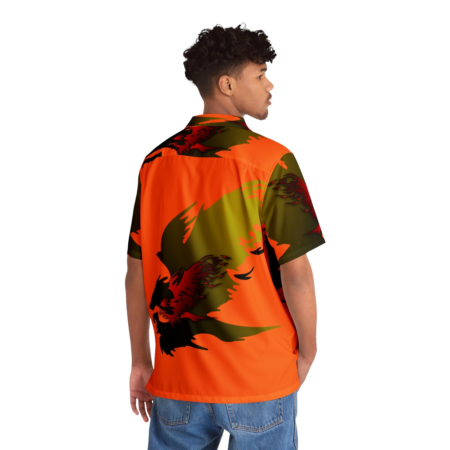 Twin Fire Birds Men's Hawaiian Shirt