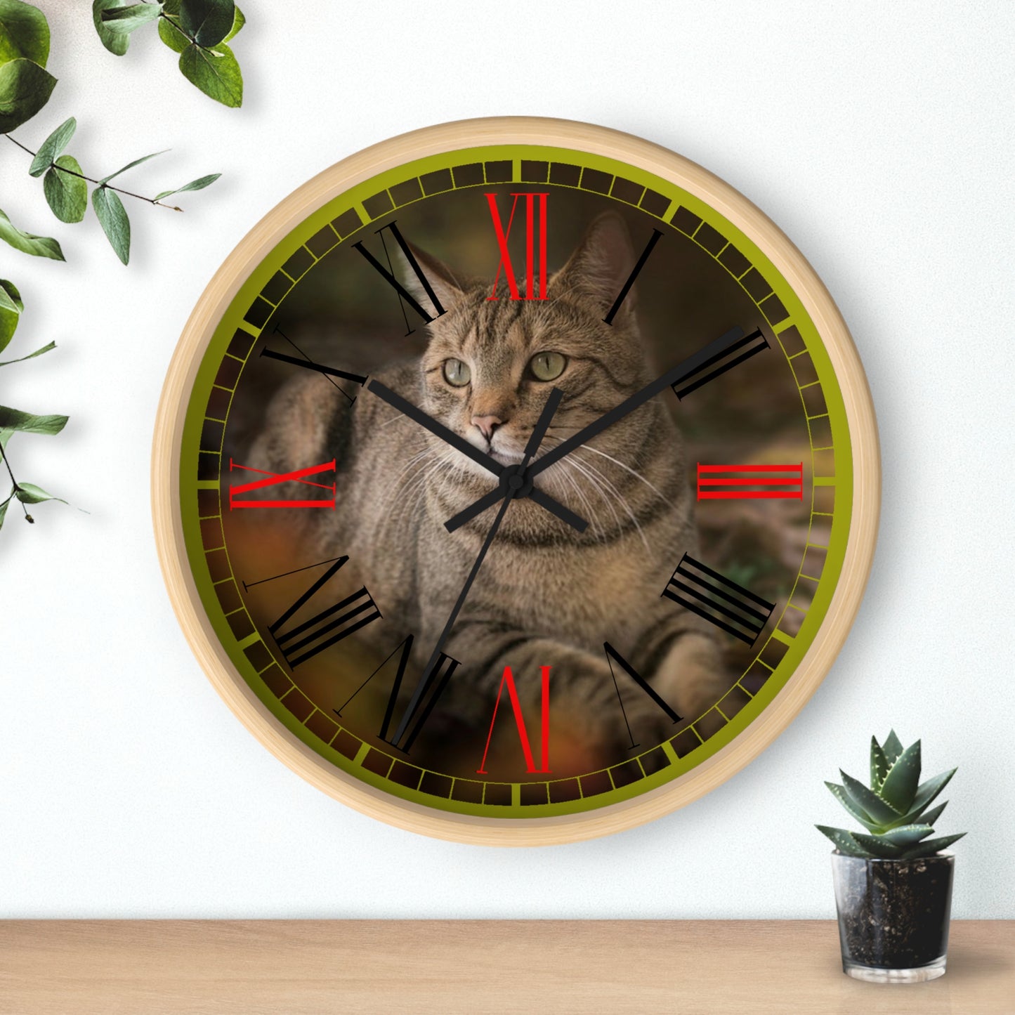 Cat  Wall clock