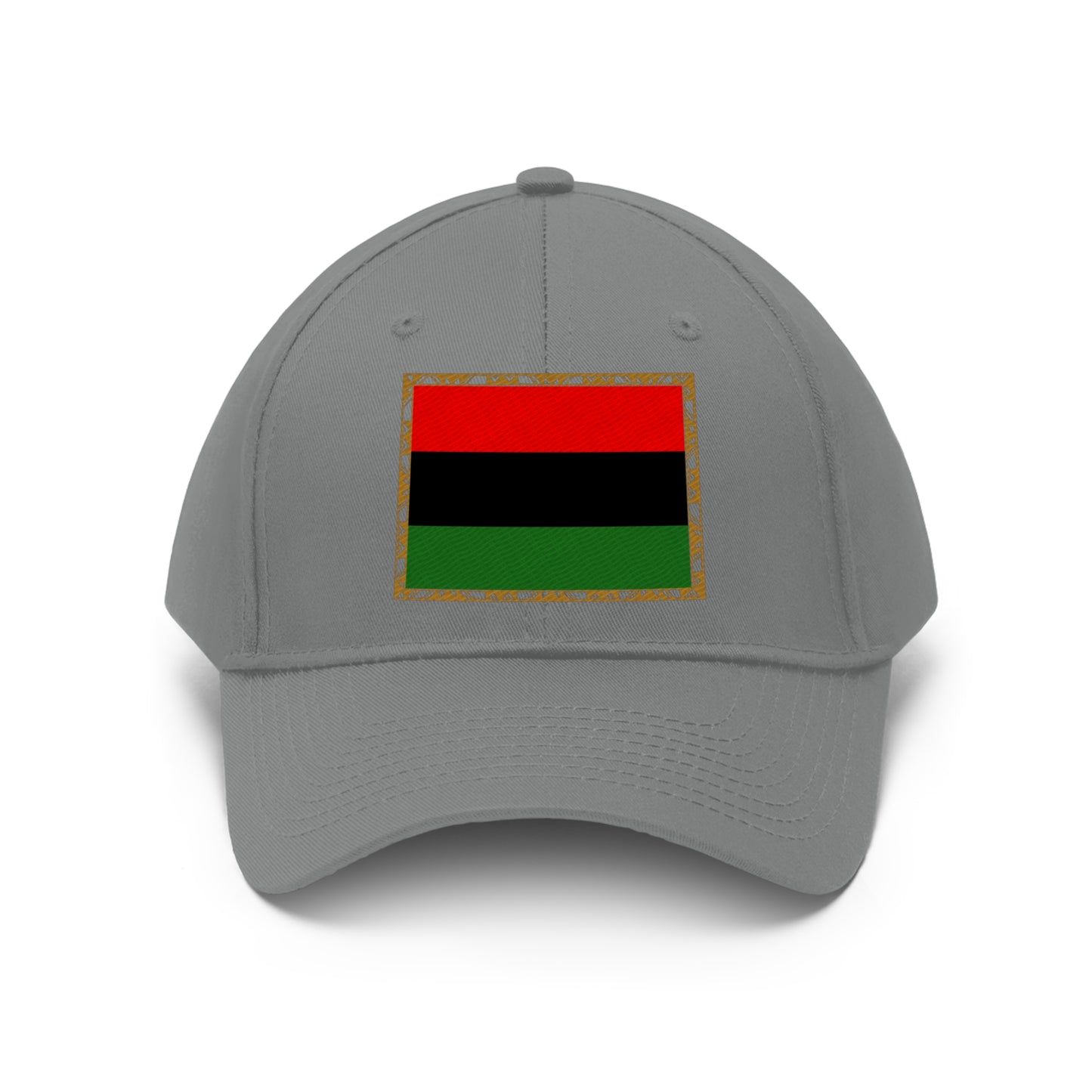 African Diaspora Flag in Gold (EMBROIDERED ) Unisex Twill Hat