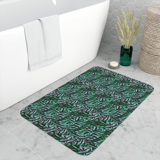 Mint Black Memory Foam Bath Mat