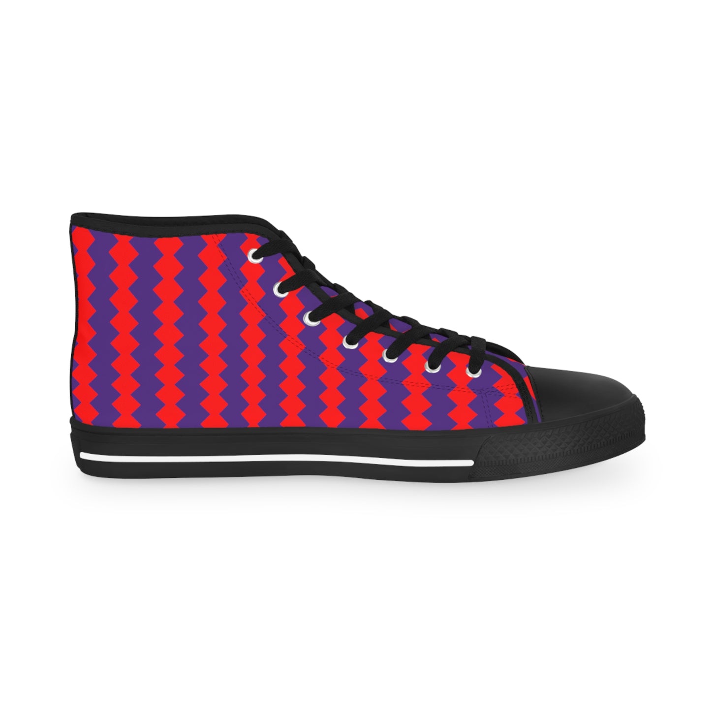 Golden Dragon on Purple and Red Men's High Top Sneakers