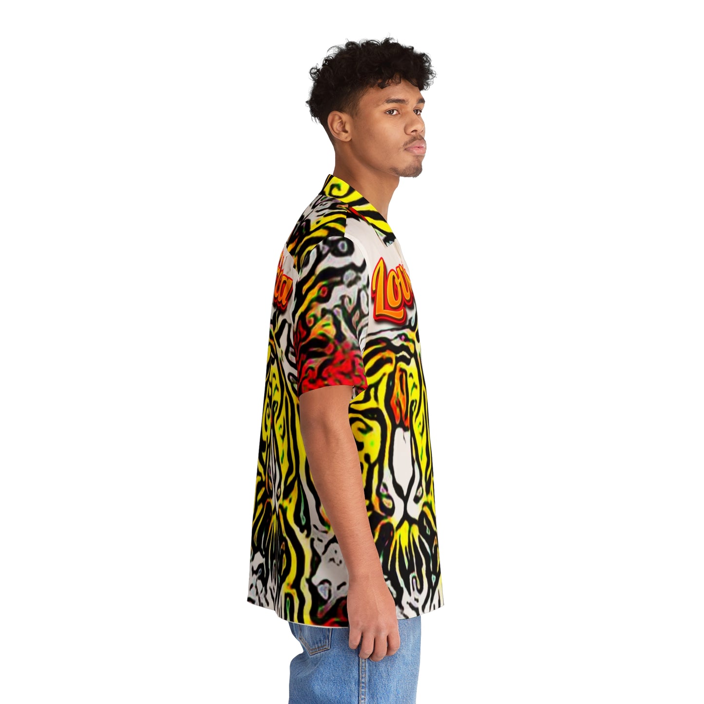 Tiger I love Africa  Men's Hawaiian Shirt