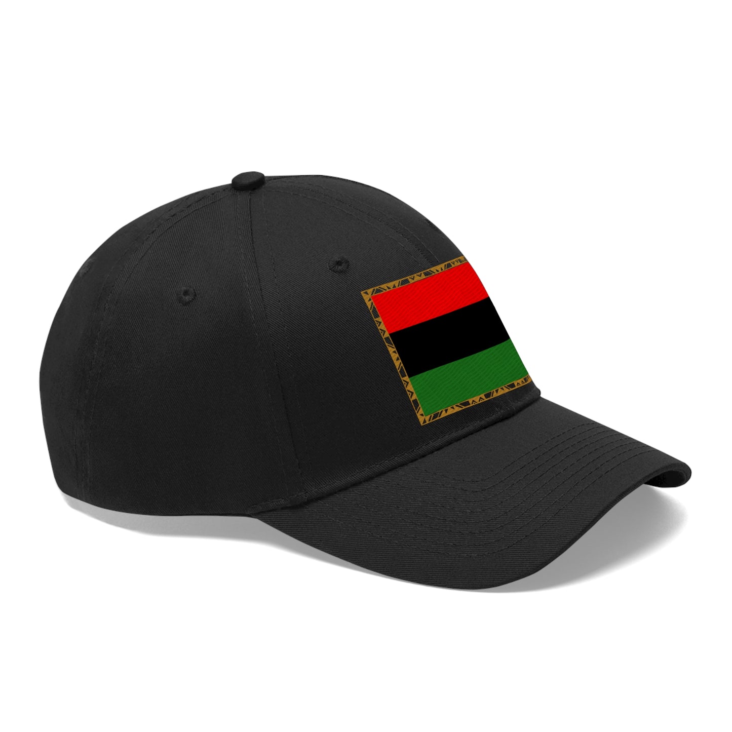 African Diaspora Flag in Gold (EMBROIDERED ) Unisex Twill Hat