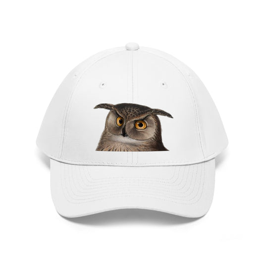 Owl Face  Unisex Twill Hat