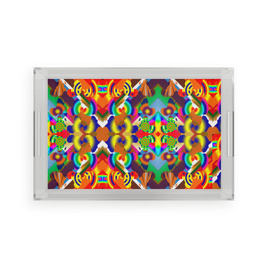 9 Africa's Collage Acrylic Serving Tray