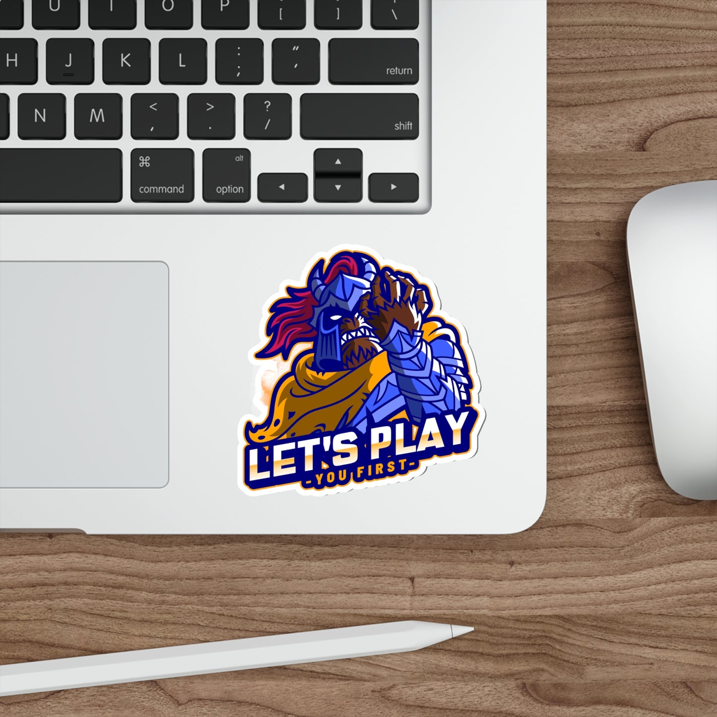 LET'S PLAY-Blue Die-Cut Stickers