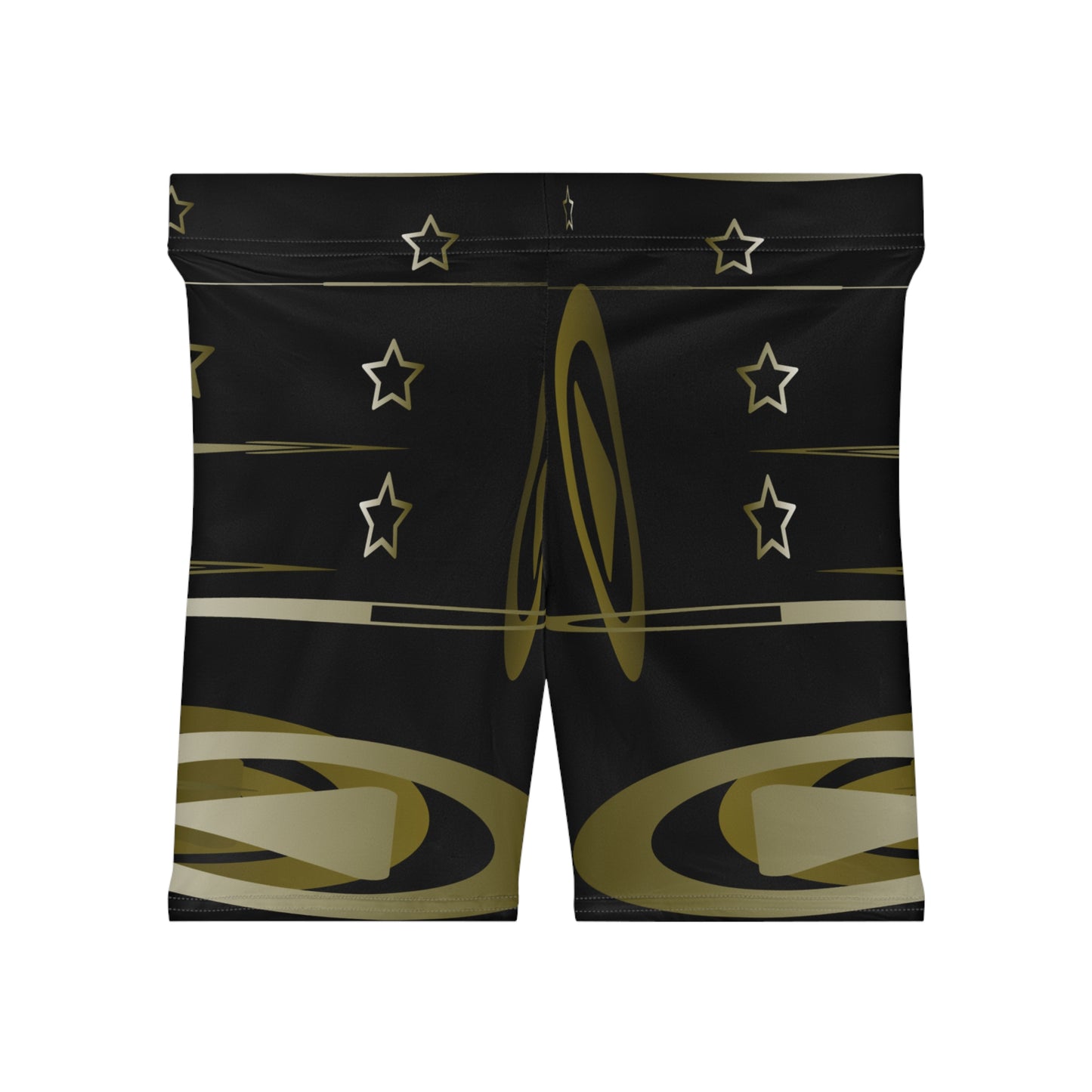 Gold Stars Women's Biker Shorts (AOP)