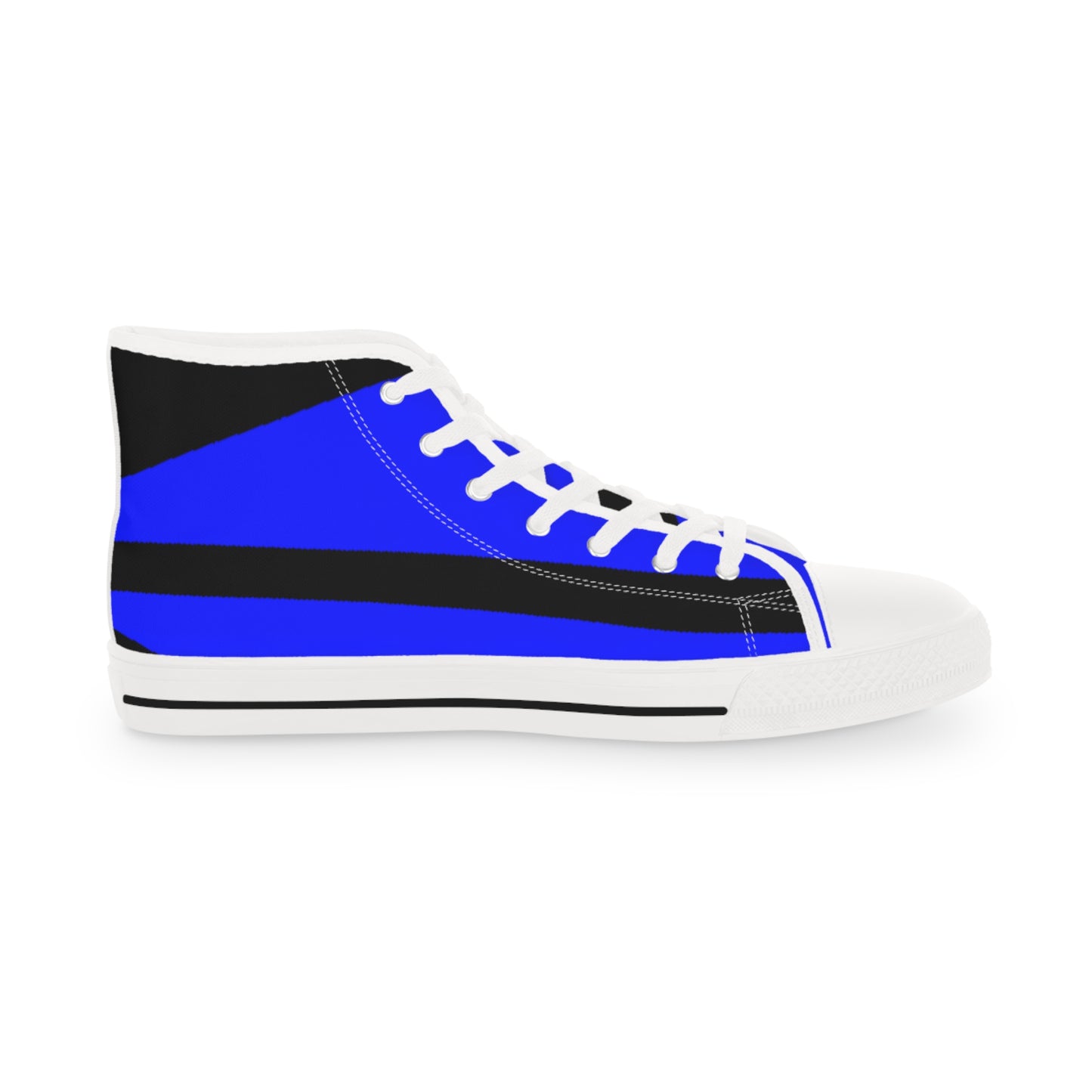 Black on Blue Men's High Top Sneakers