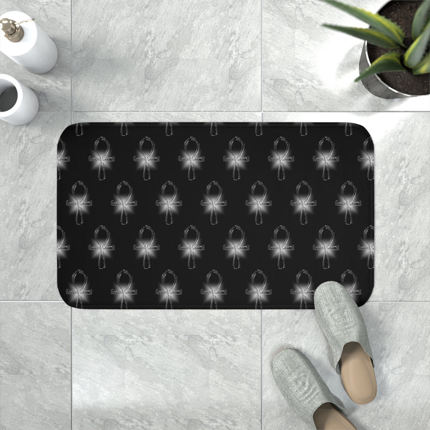 Glass ANKH  (Multiple) Memory Foam Bath Mat