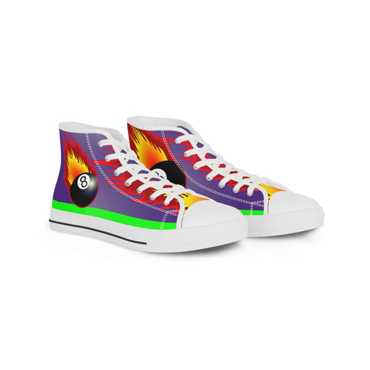 8 Ball Fire Men's High Top Sneakers