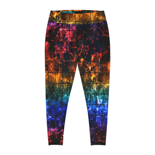 Techno-colors m Plus Size Leggings