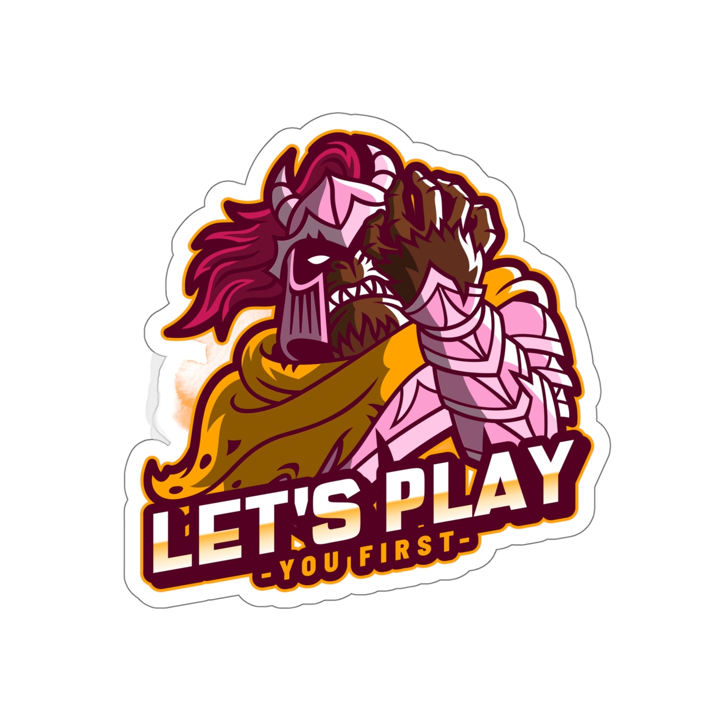 Lets Play -Pink Die-Cut Stickers