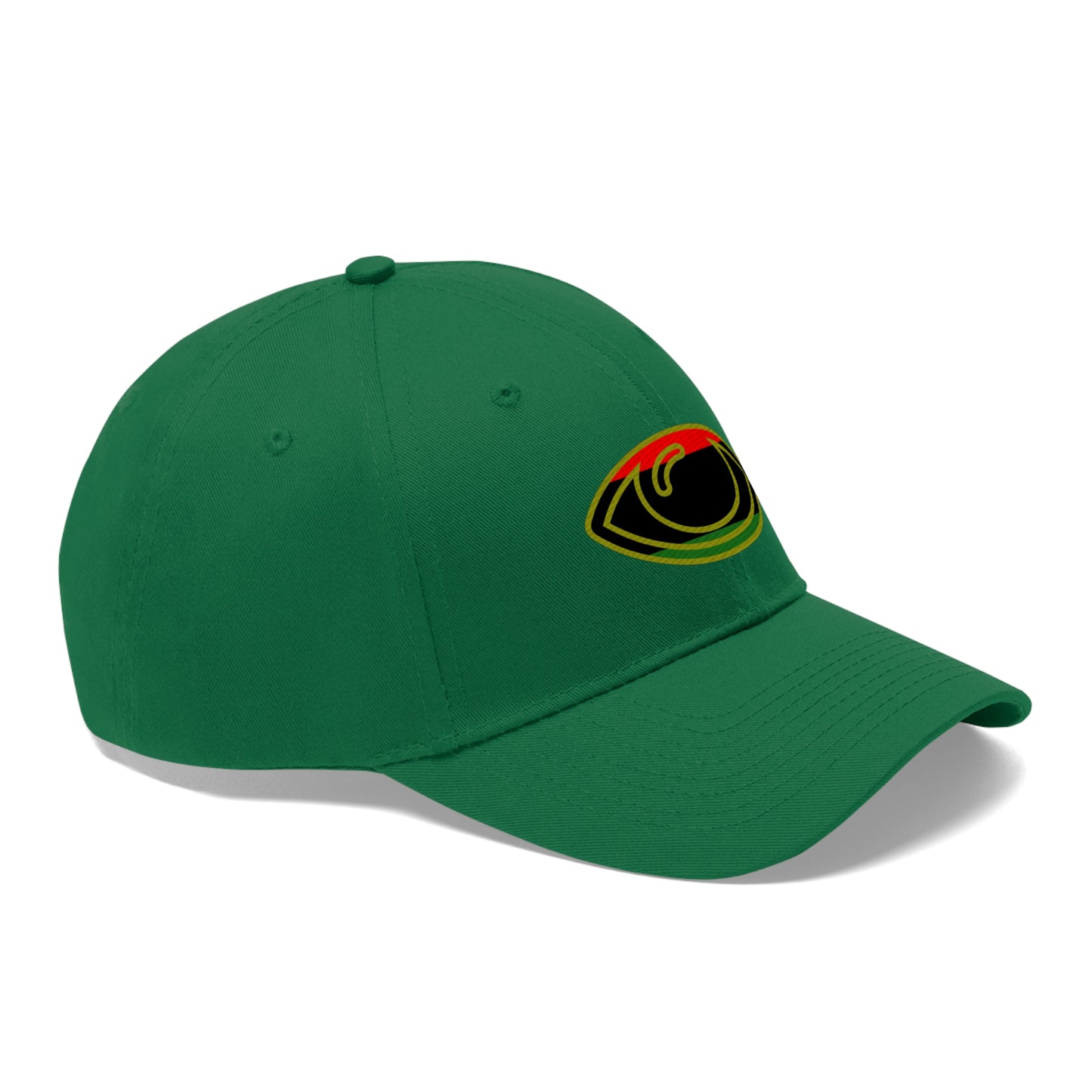 Pan African Flag Eye   (EMBROIDERED )  Unisex Twill Hat