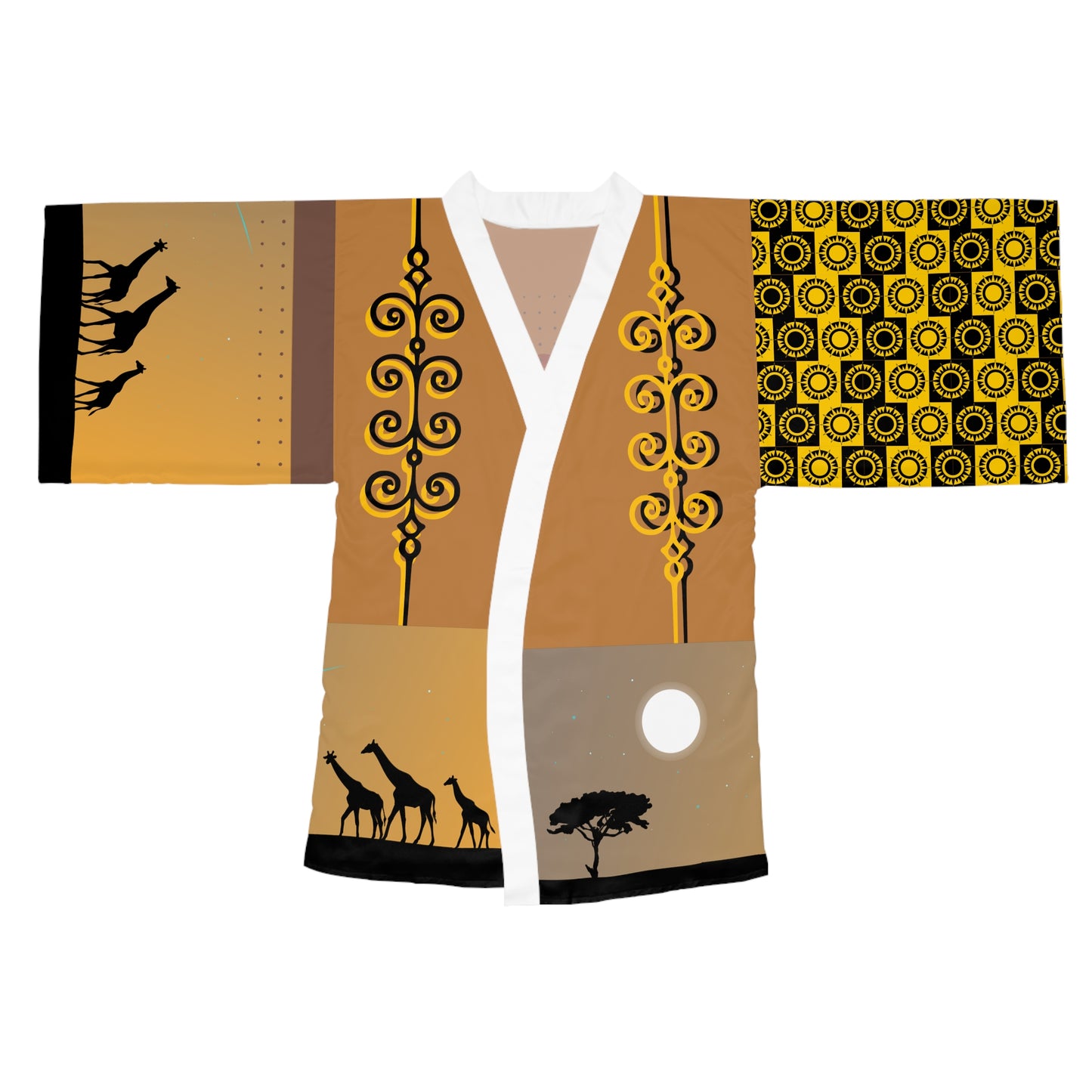 AFRICAN SAHARA   Long Sleeve Kimono Robe