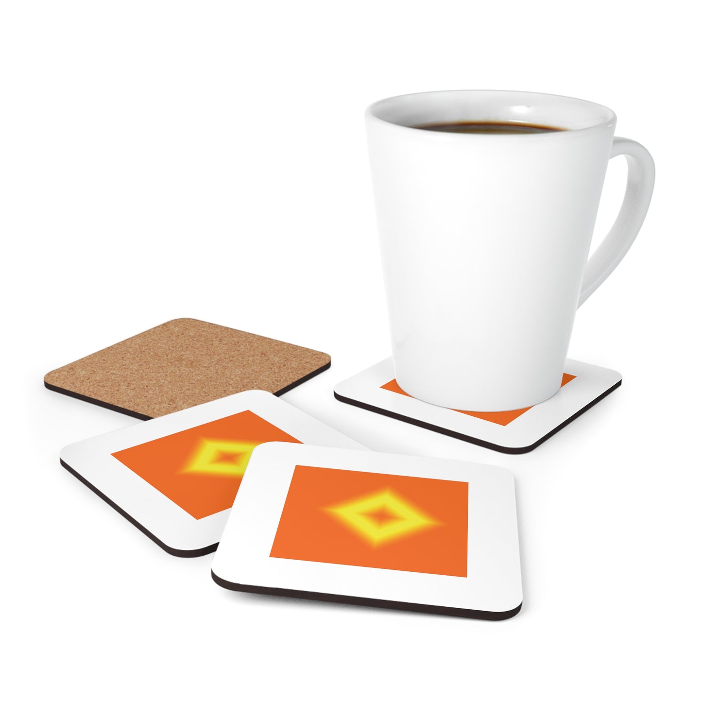 The Bishop (white )Corkwood Coaster Set