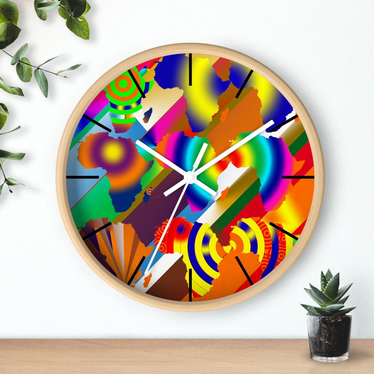 9 Africa's Collage Wall clock