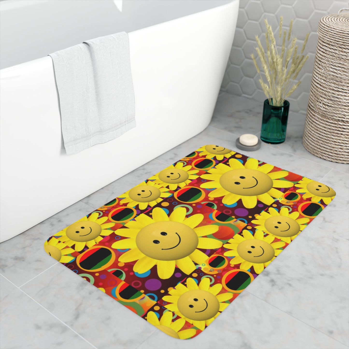 Smiling Sun Memory Foam Bath Mat