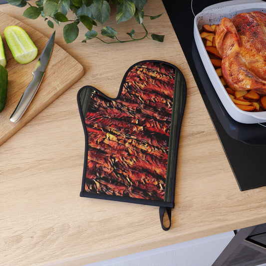 Red Wood Oven Glove