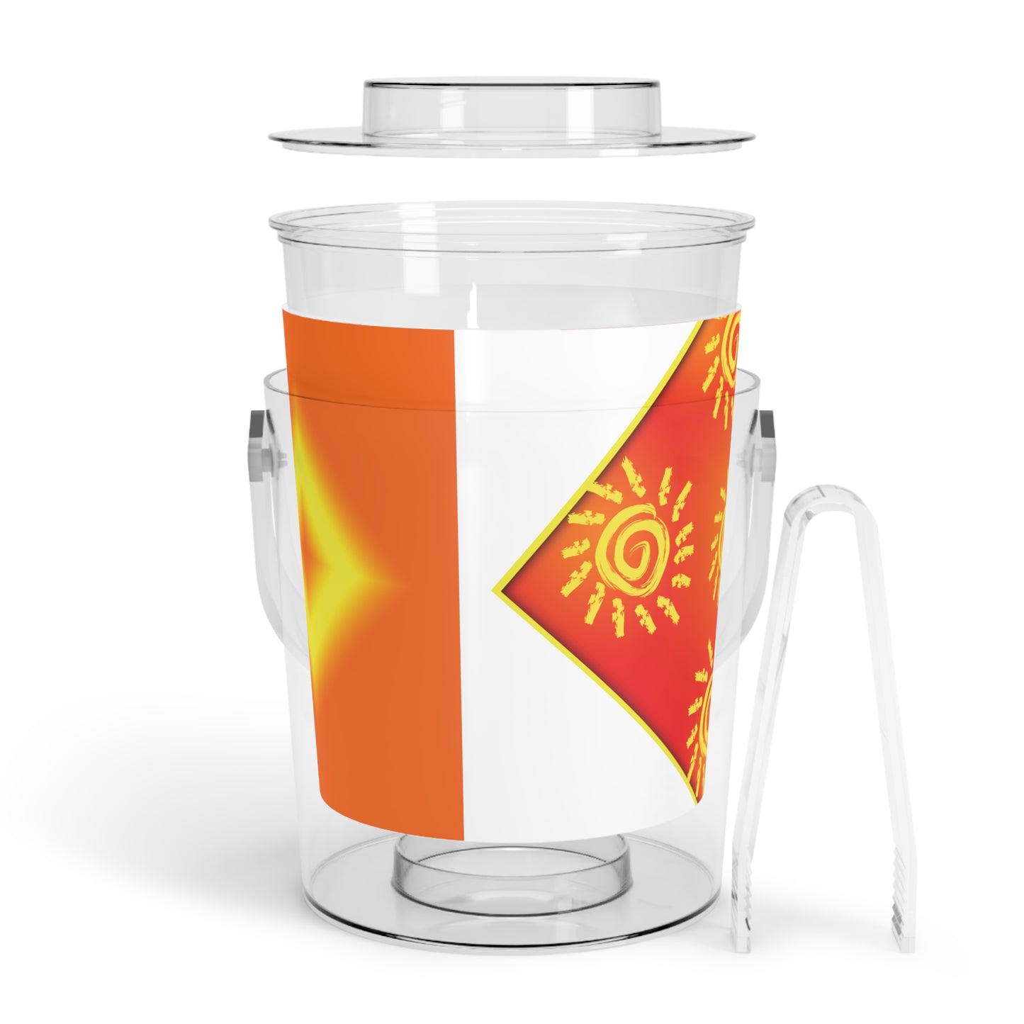 Sun Shine (white) Ice Bucket with Tongs