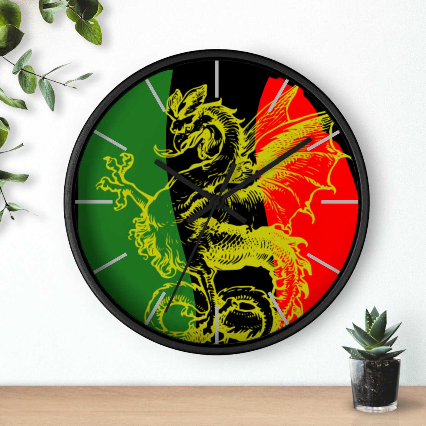 Pan African Flag Griffith Wall clock