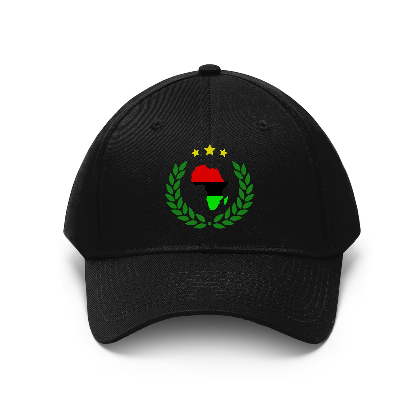 Africa in Wreath (EMBROIDERED ) Unisex Twill Hat