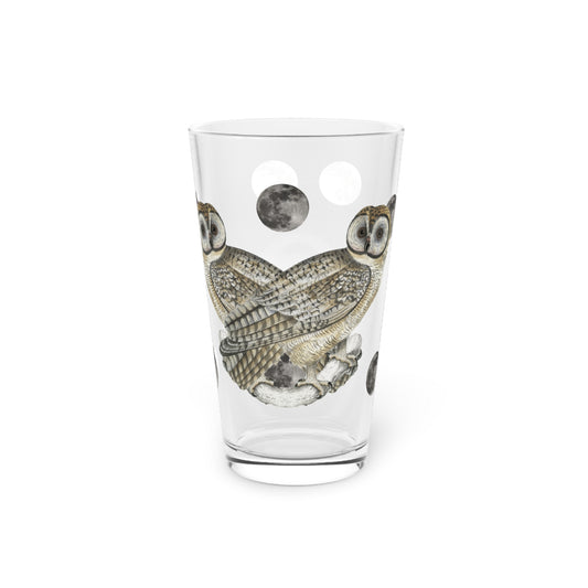 Owl & Moon   Pint Glass, 16oz