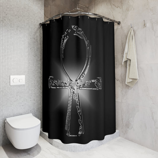 Glass ANKH (Single) Polyester Shower Curtain