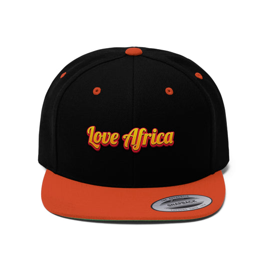 Love Africa (EMBROIDERED)  Unisex Flat Bill Hat