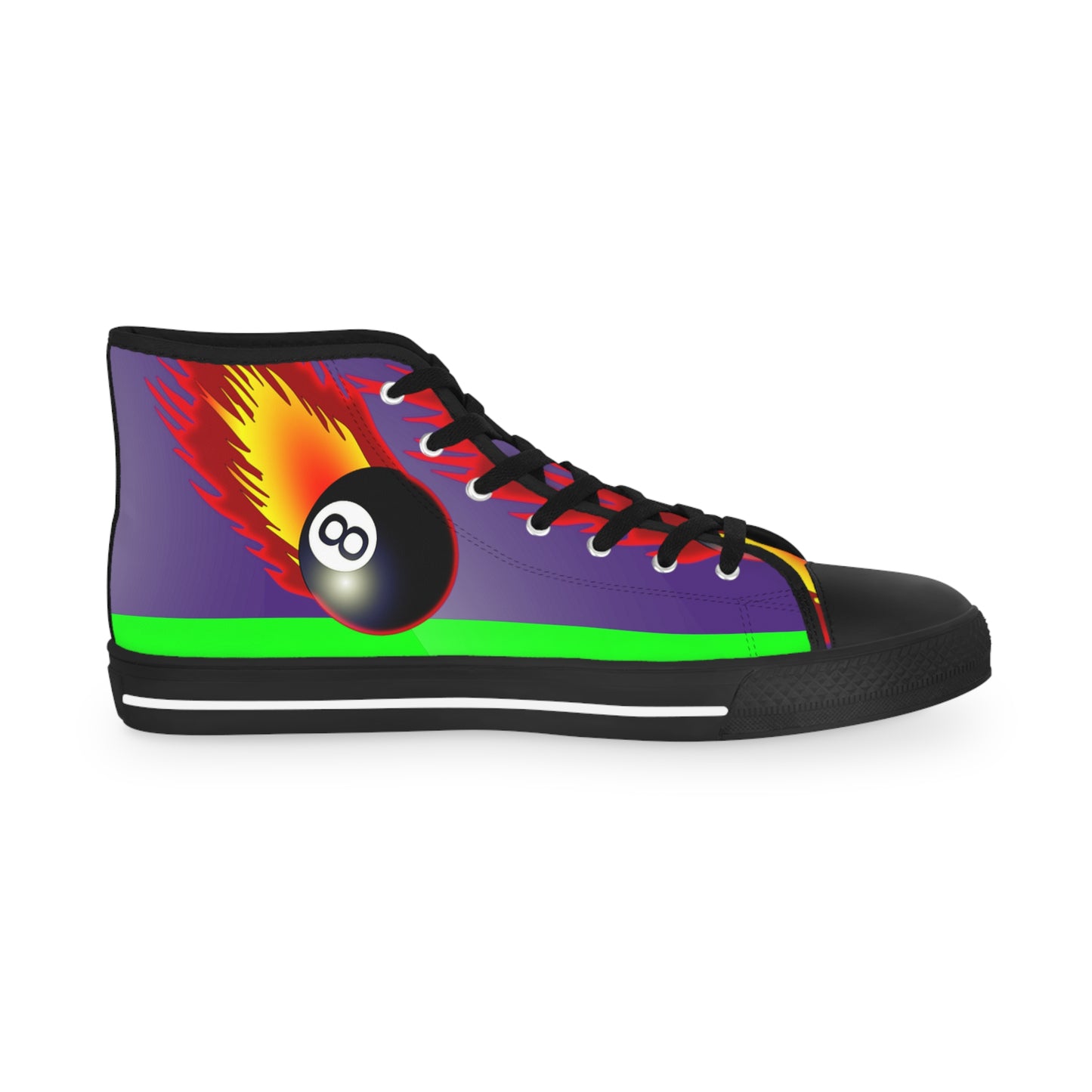 8 Ball Fire Men's High Top Sneakers