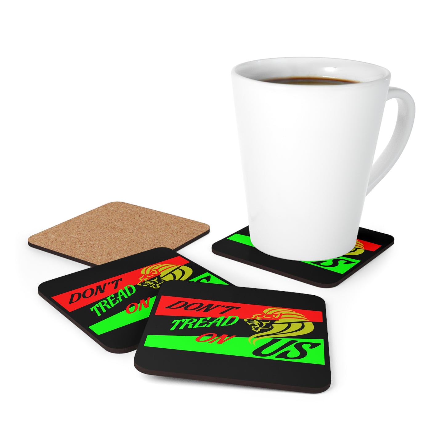 Don't Tread On US Corkwood Coaster Set