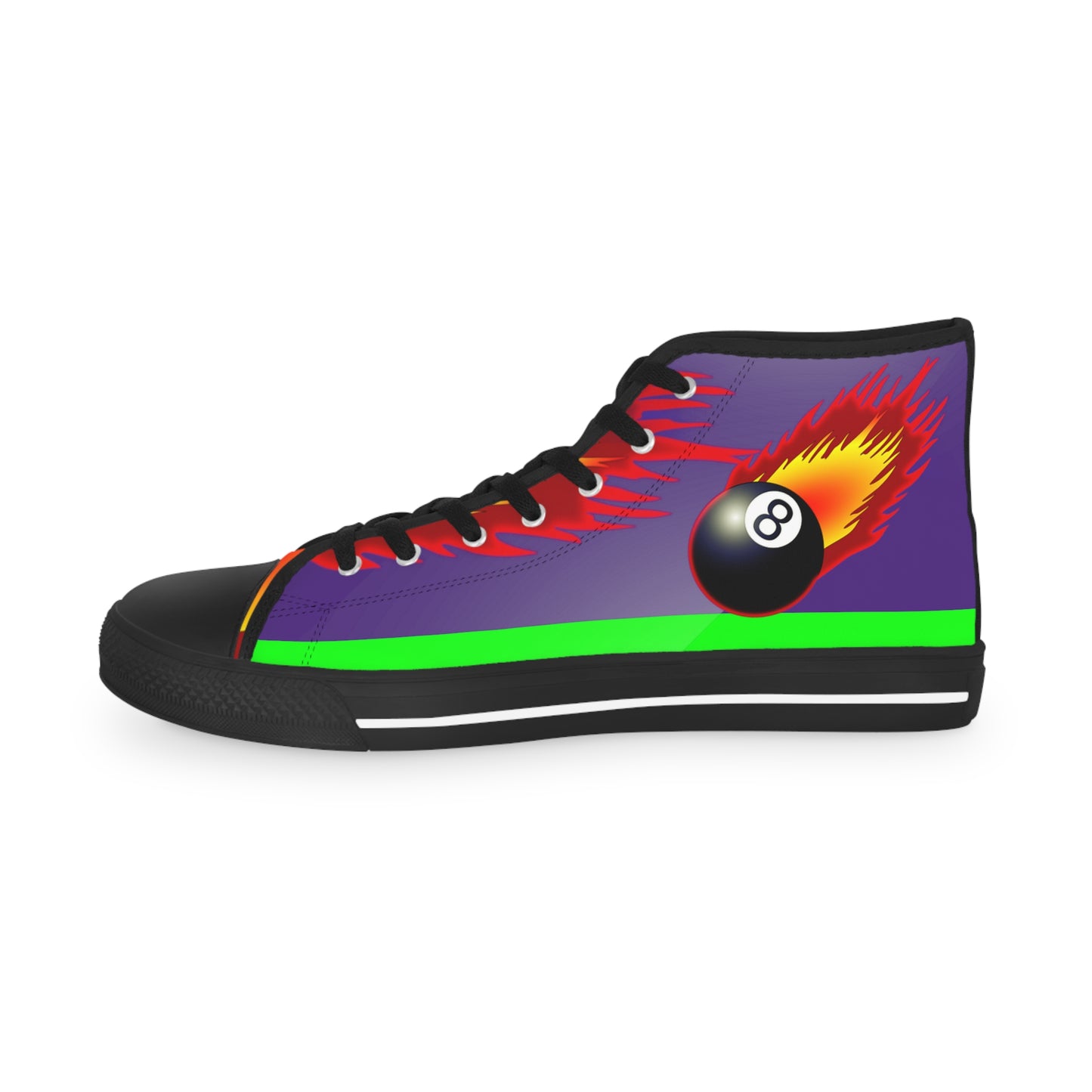 8 Ball Fire Men's High Top Sneakers