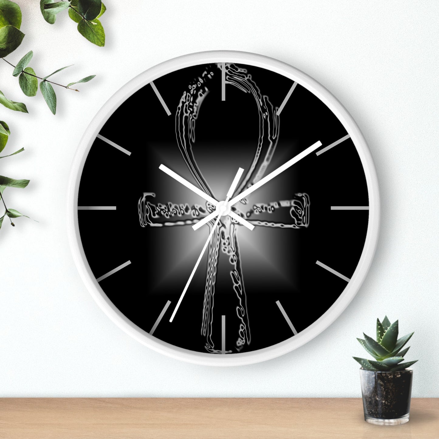 Glass Ankh Wall clock