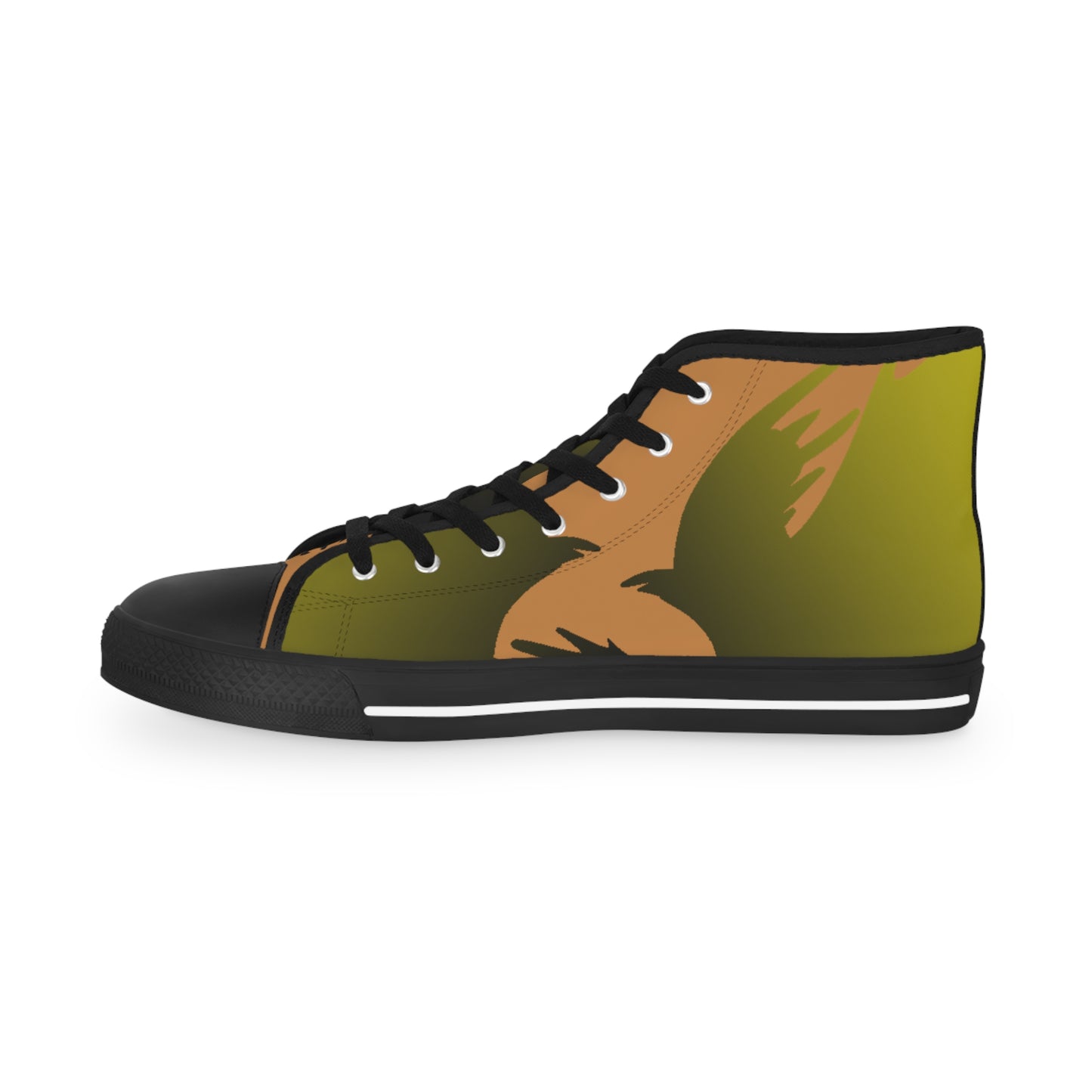 Golden Black Raptor   Men's High Top Sneakers