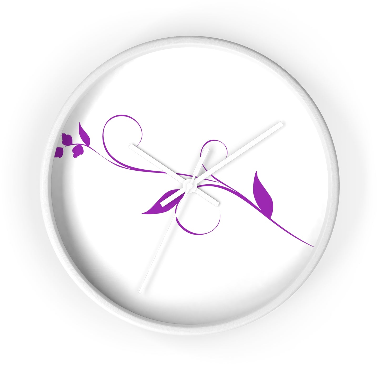 Violet  Leaf Wall clock