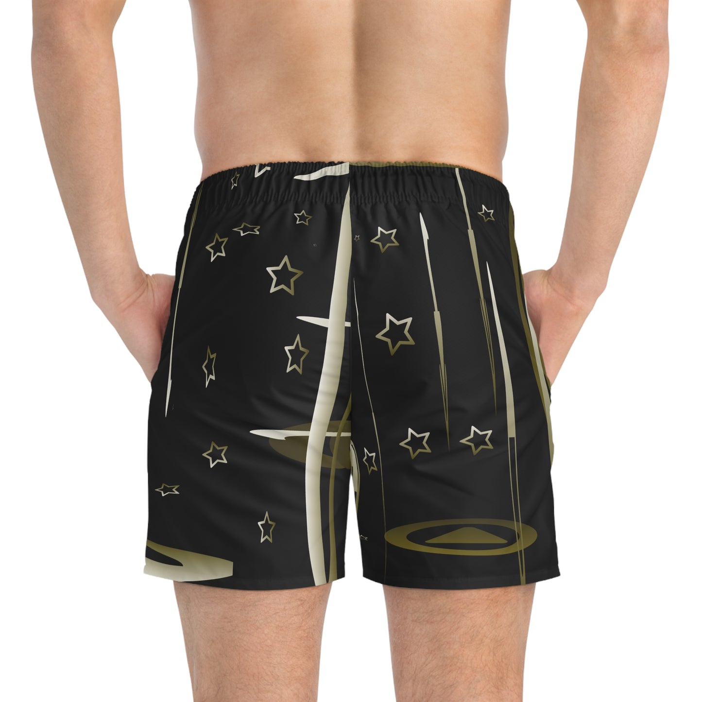 Gold Stars Swim Trunks (AOP)