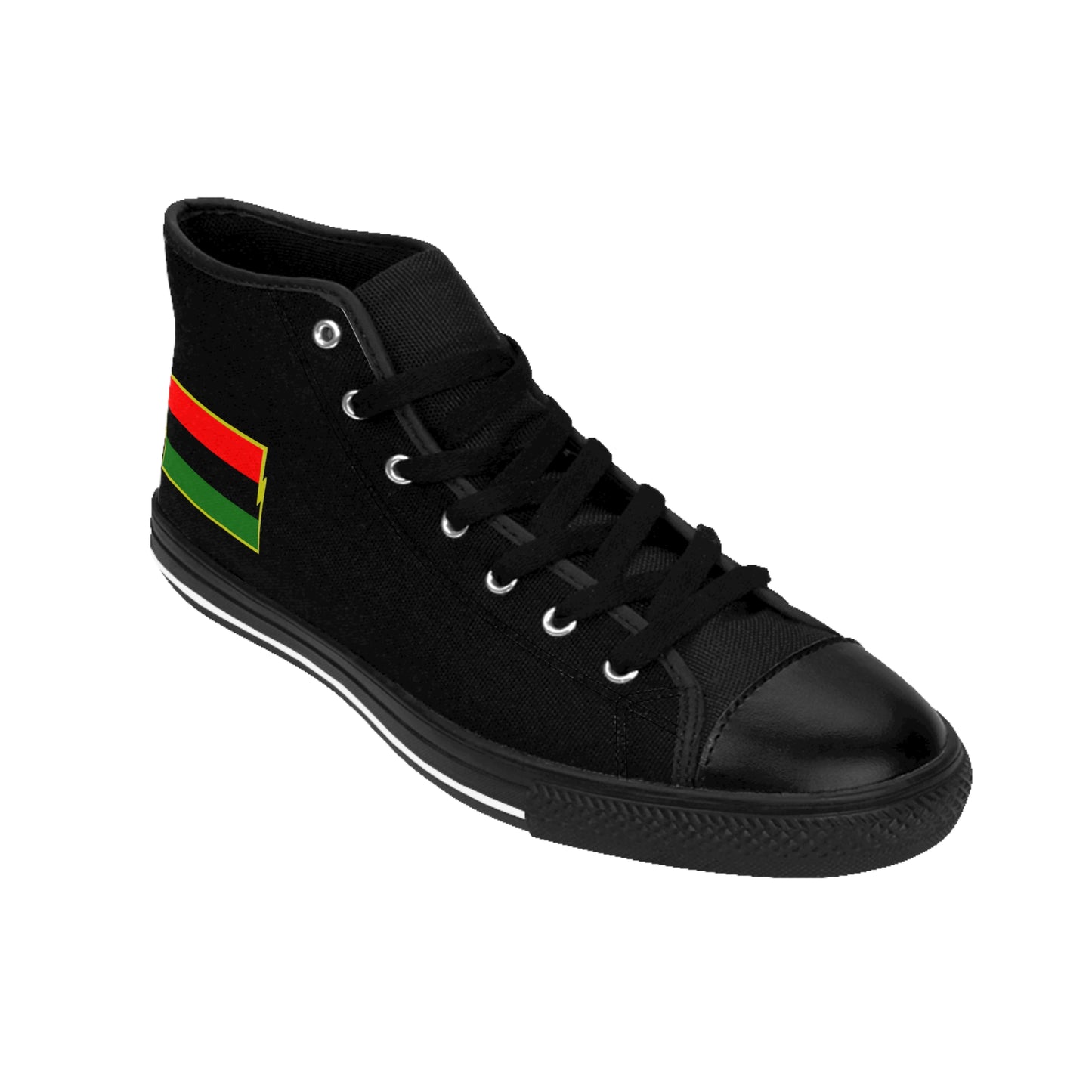 African Diaspora flag On Black Women's Classic Sneakers