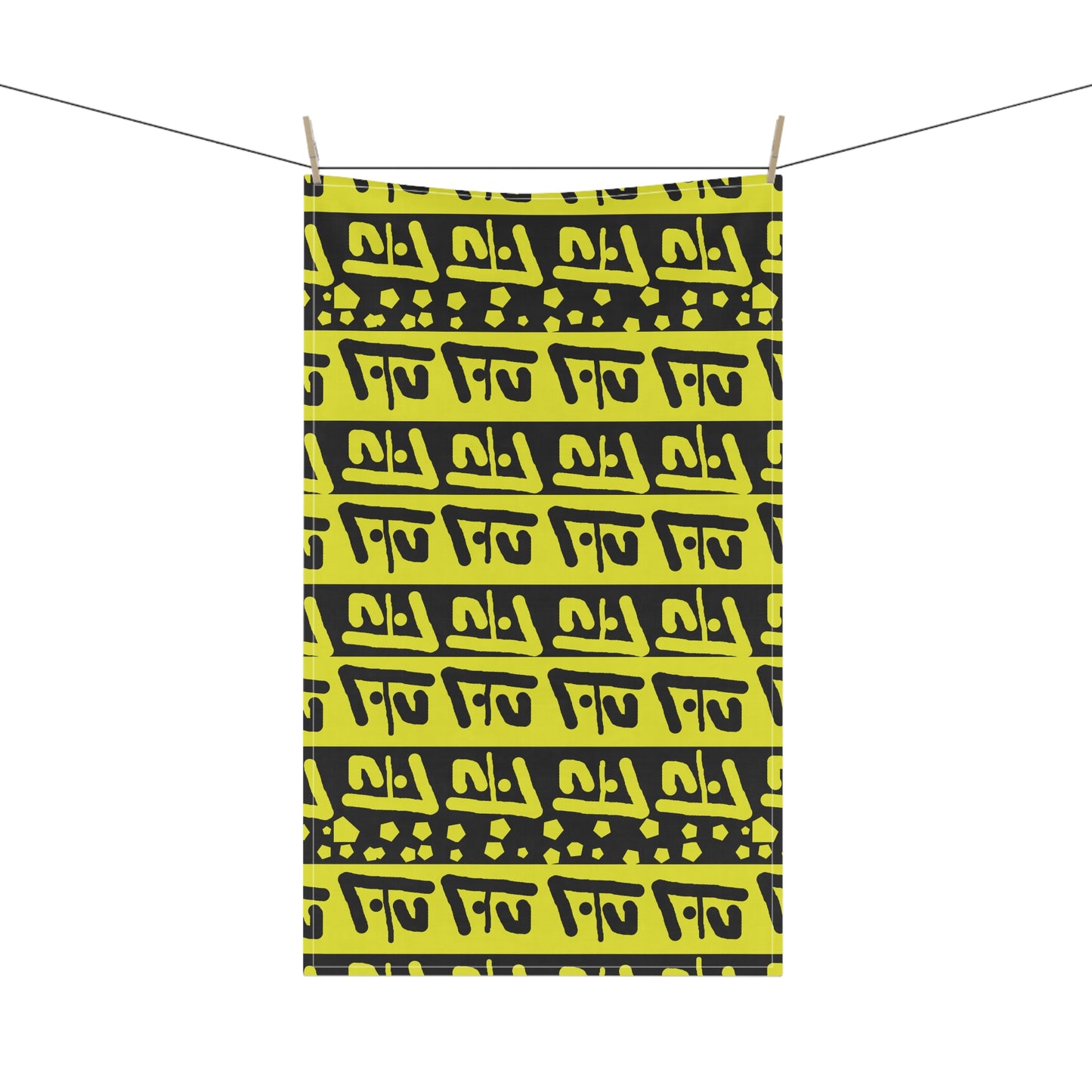 Black & Gold Q Kitchen Towel