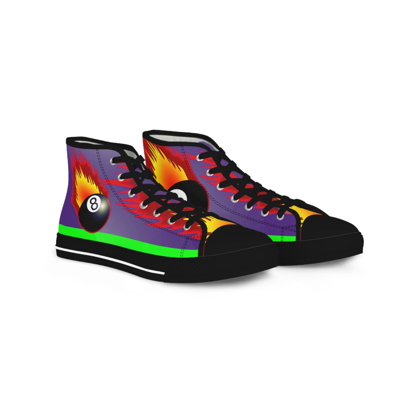 8 Ball Fire Men's High Top Sneakers