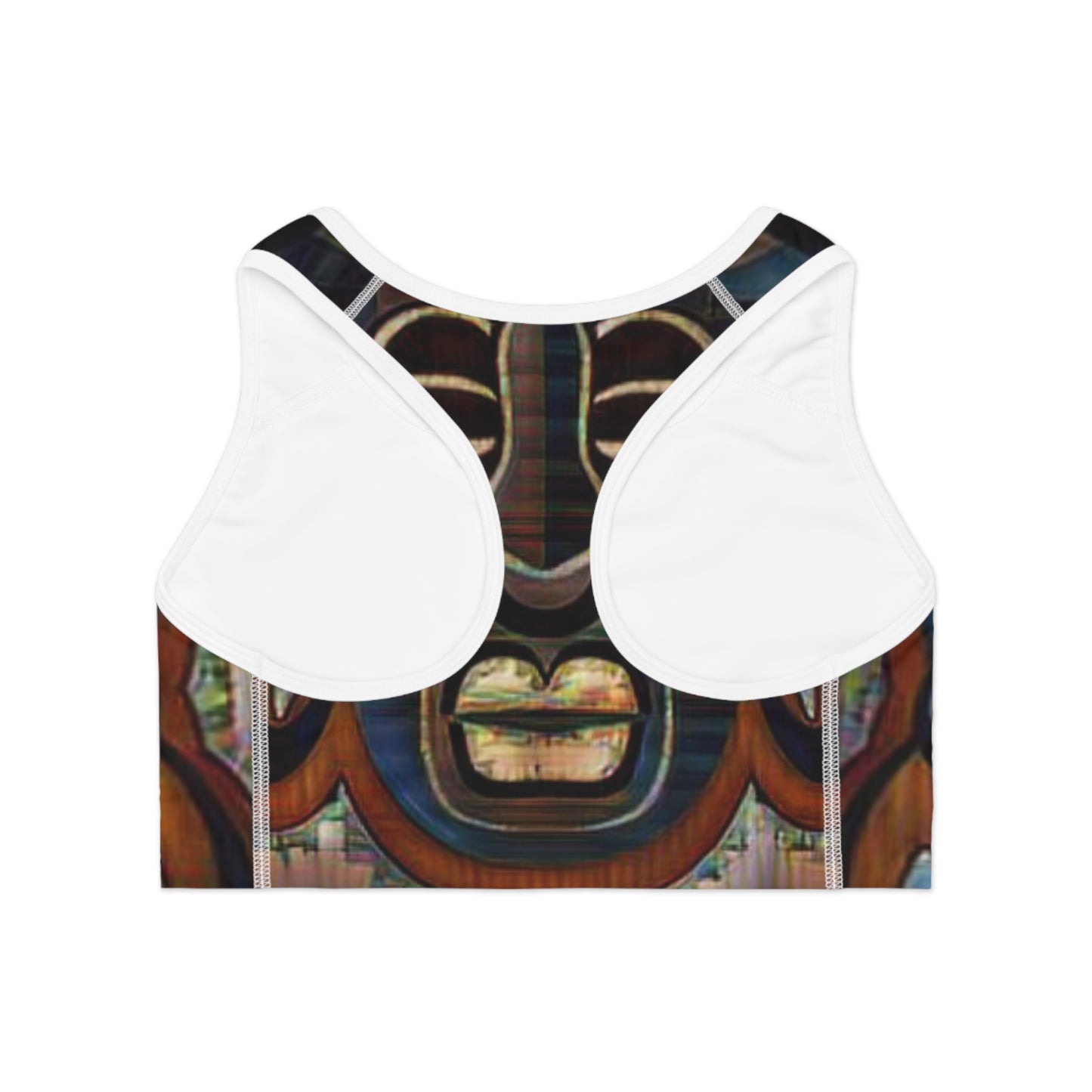 Tribal African Mask (Link) Sports Bra (AOP)