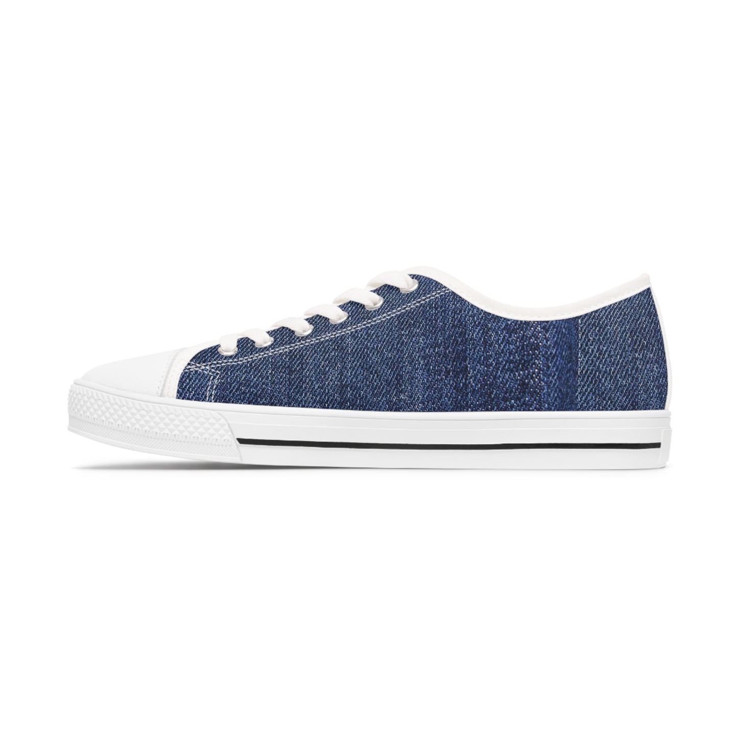 Blue Denim Style Women's Low Top Sneakers