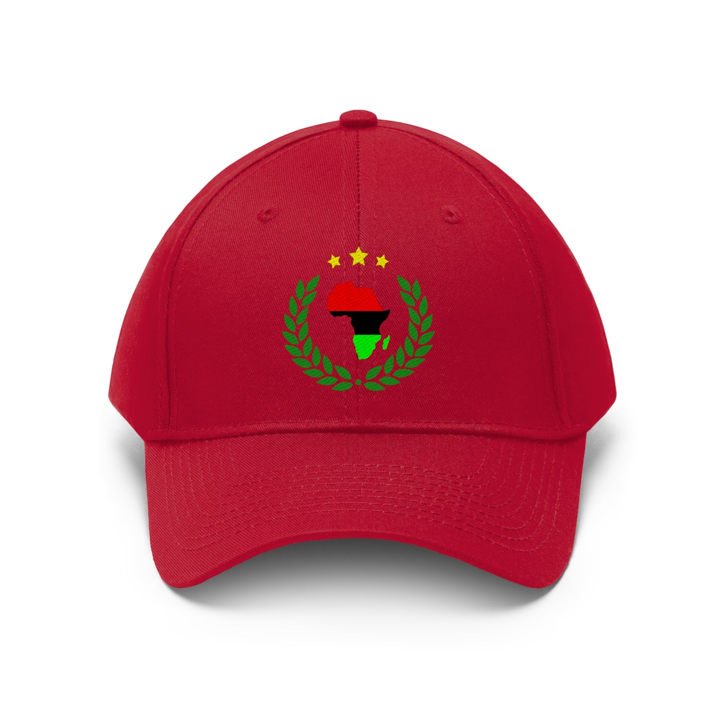 Africa in Wreath (EMBROIDERED ) Unisex Twill Hat