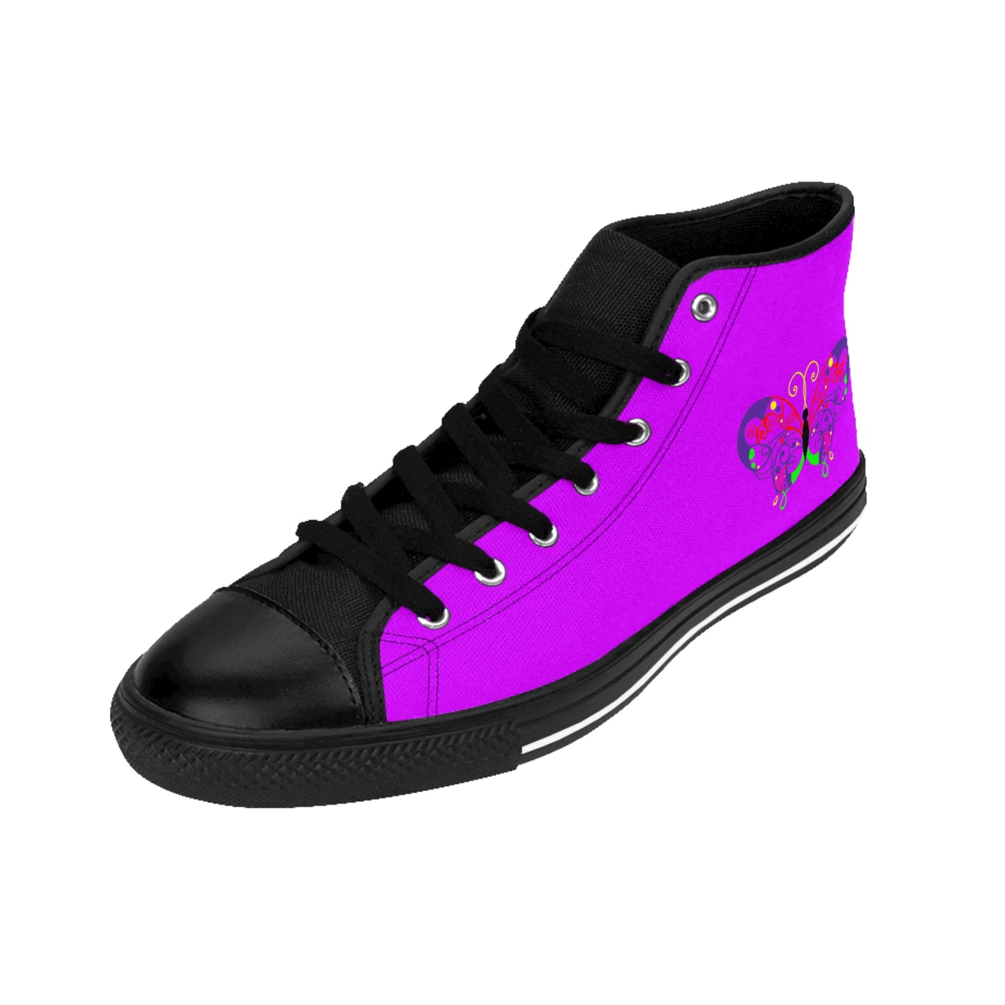 Purple Butterfly Women's Classic Sneakers